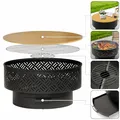 26 Inch Wood-Burning Fire Pit with Grill & Lid: view 5