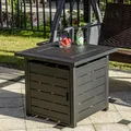28 Inch Propane Fire Pit Table, 50,000 BTU (Black): view 2