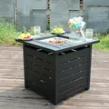 28 Inch Propane Fire Pit Table, 50,000 BTU (Black): view 3