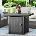 32 Inch Propane Fire Pit Table, 2 Drink Holders: view 2