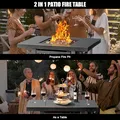 32 Inch Propane Fire Pit Table, 2 Drink Holders: view 3
