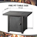 32 Inch Propane Fire Pit Table, 2 Drink Holders: view 5