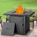 32 Inch Propane Fire Pit Table, 2 Drink Holders: view 6