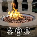 32 Inch Wicker Rattan Propane Fire Pit Table: view 5