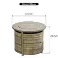 32 Inch Wicker Rattan Propane Fire Pit Table: view 6