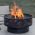 32 Inch Wood-Burning Fire Pit with Grill & Lid: view 3