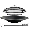 OutVue 35 inch black steel fire pit bowl for DIY builds or replacement