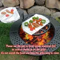 36 Inch Wood-Burning Fire Pit, 2 Grills, Geometric Cut-Out: view 4