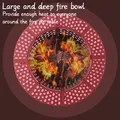 36 Inch Wood-Burning Fire Pit, 2 Grills, Geometric Cut-Out: view 5