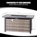 47 Inch Propane Fire Pit Table, Ceramic Tabletop: view 6